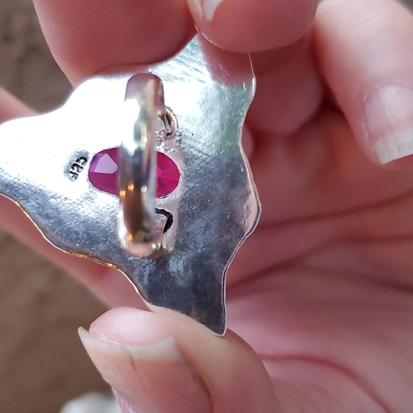 New Unique Bi-Color Tourmaline 925 Silver Ring. - Picture 9 of 16